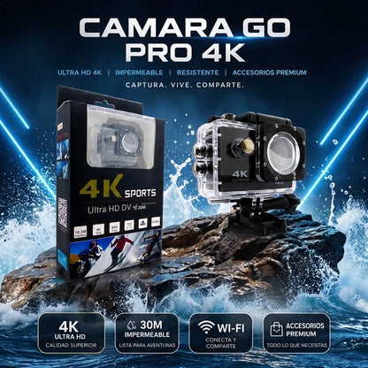 Cámara GOPRO 4K + Fundo Gratis